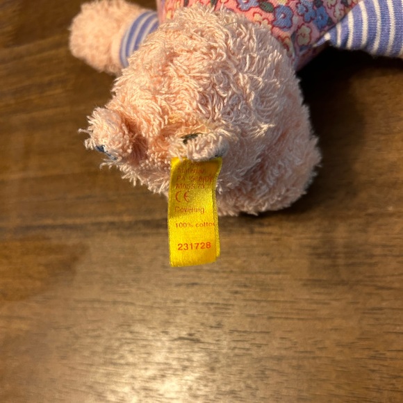 Steiff Pink Baby Stuffed Animal Hippo - Picture 4 of 5